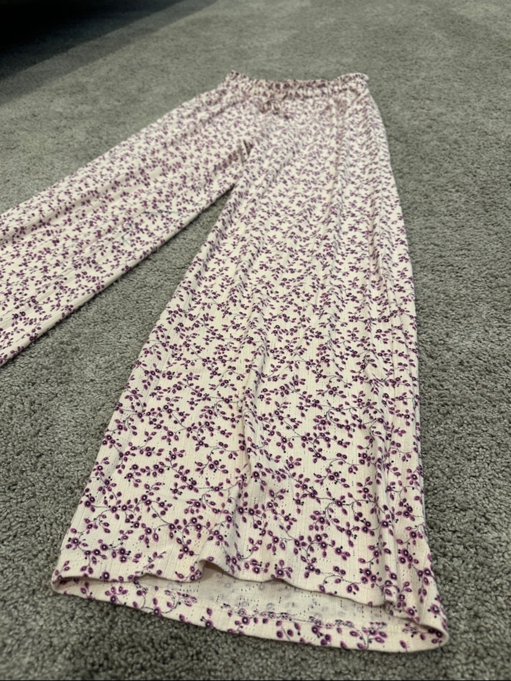 Aerie Off-Duty Pointelle Trouser PJ (XS, Pink Petal) - Picture 8 of 11